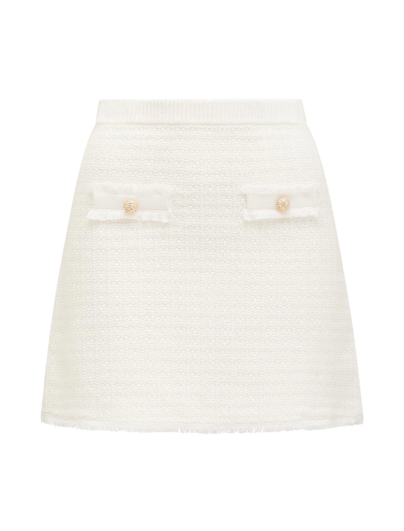Faith Petite Boucle Knit Skirt