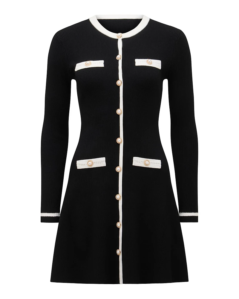 Kerry Contrast Knit Mini Dress