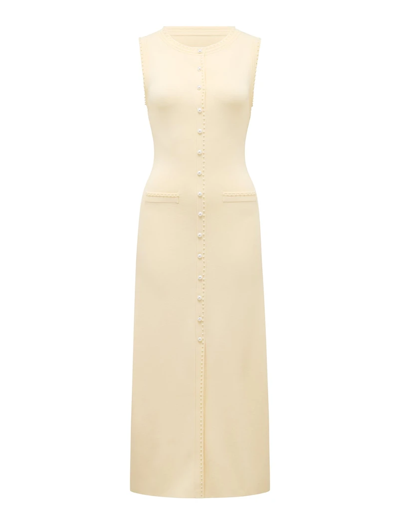 Delilah Pearl Detail Knit Dress