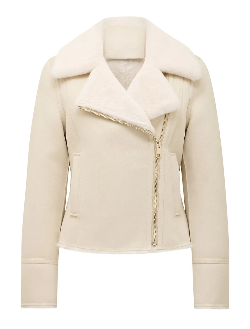 Penny Faux Fur Aviator Jacket
