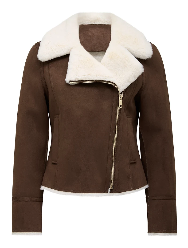 Penny Faux Fur Aviator Jacket