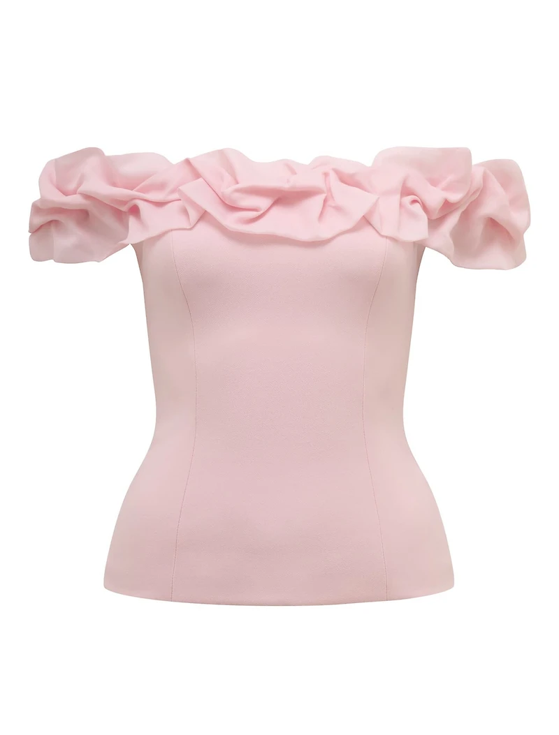 Stephanie Ruffle Off-Shoulder Top