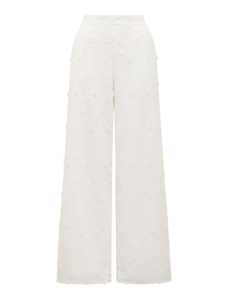 Daisy Broderie Wide Leg Pant