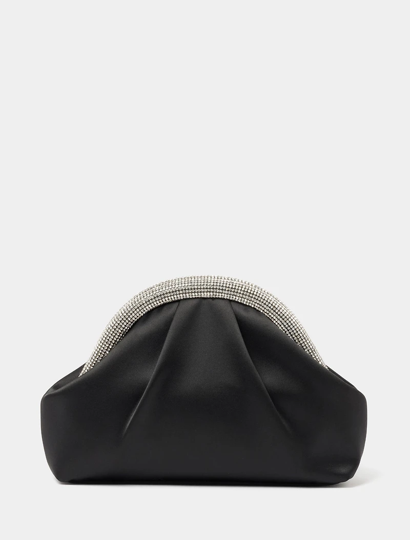 Shayla Shiny Frame Clutch