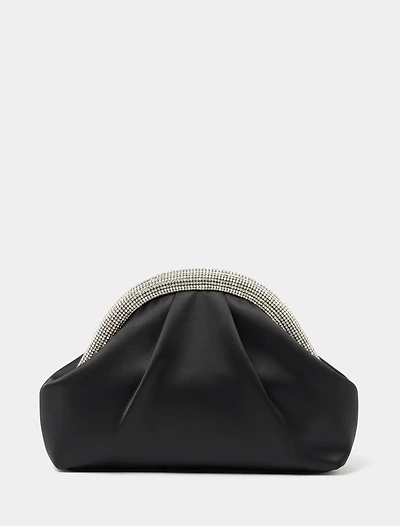Shayla Shiny Frame Clutch