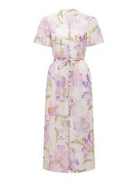 Melissa Flutter Sleeve Shirt Dress