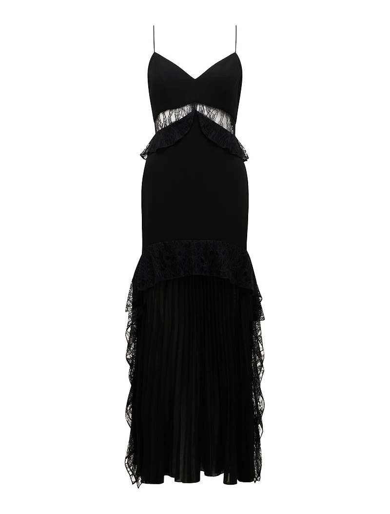 Lara Pleated Ruffle Maxi