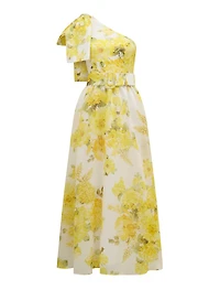 Lisa One Shoulder Ruffle Dress