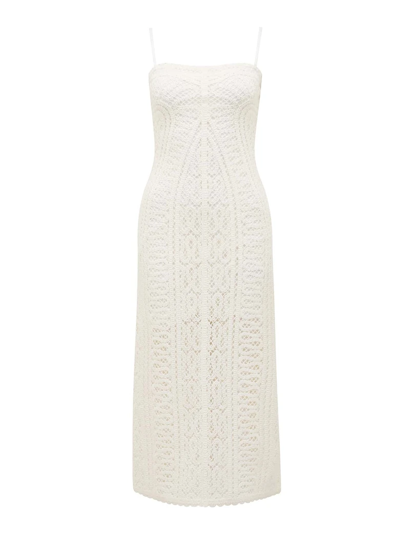 Arianna Crochet Midi Dress