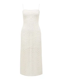 Arianna Crochet Midi Dress