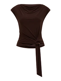 Jazelle Hardware Drape Detail Top