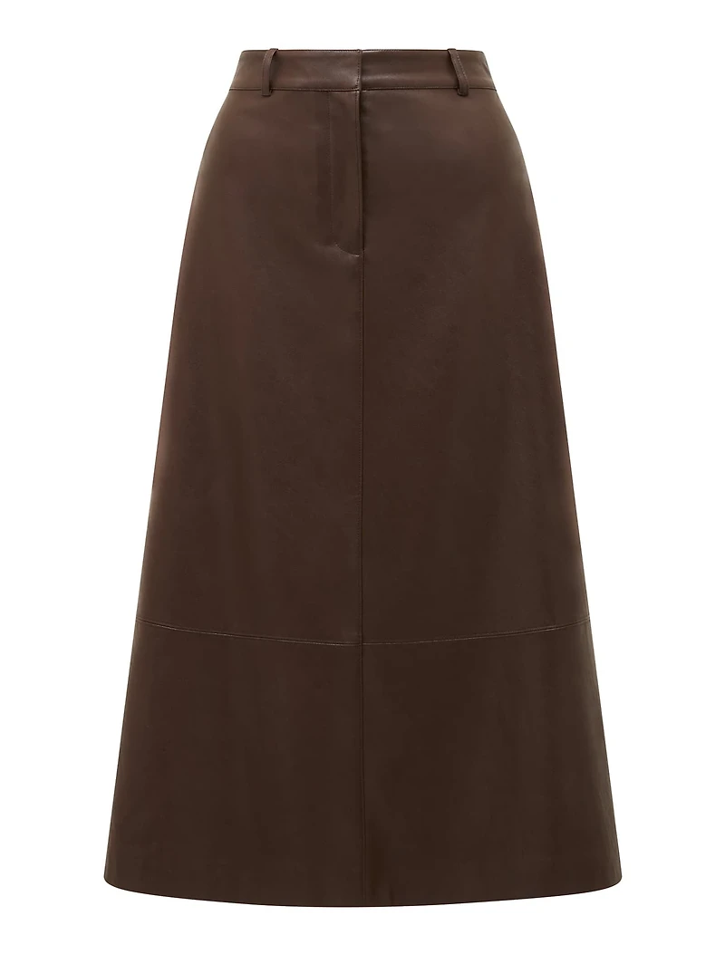 Jaelyn Vegan Leather Midi Skirt
