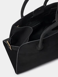 Lacey Faux Suede Bowler Bag