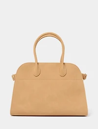 Lacey Faux Suede Bowler Bag