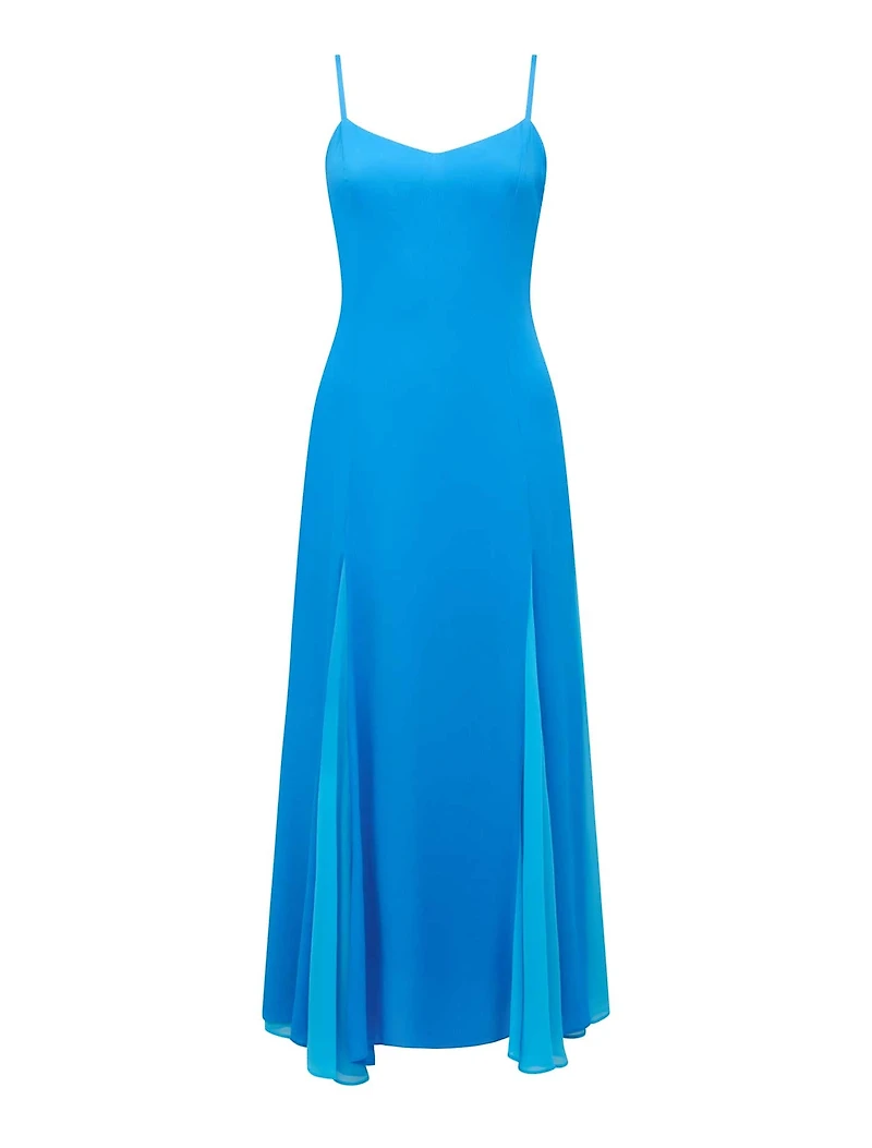 Dahlia Contrast Godet Maxi Dress