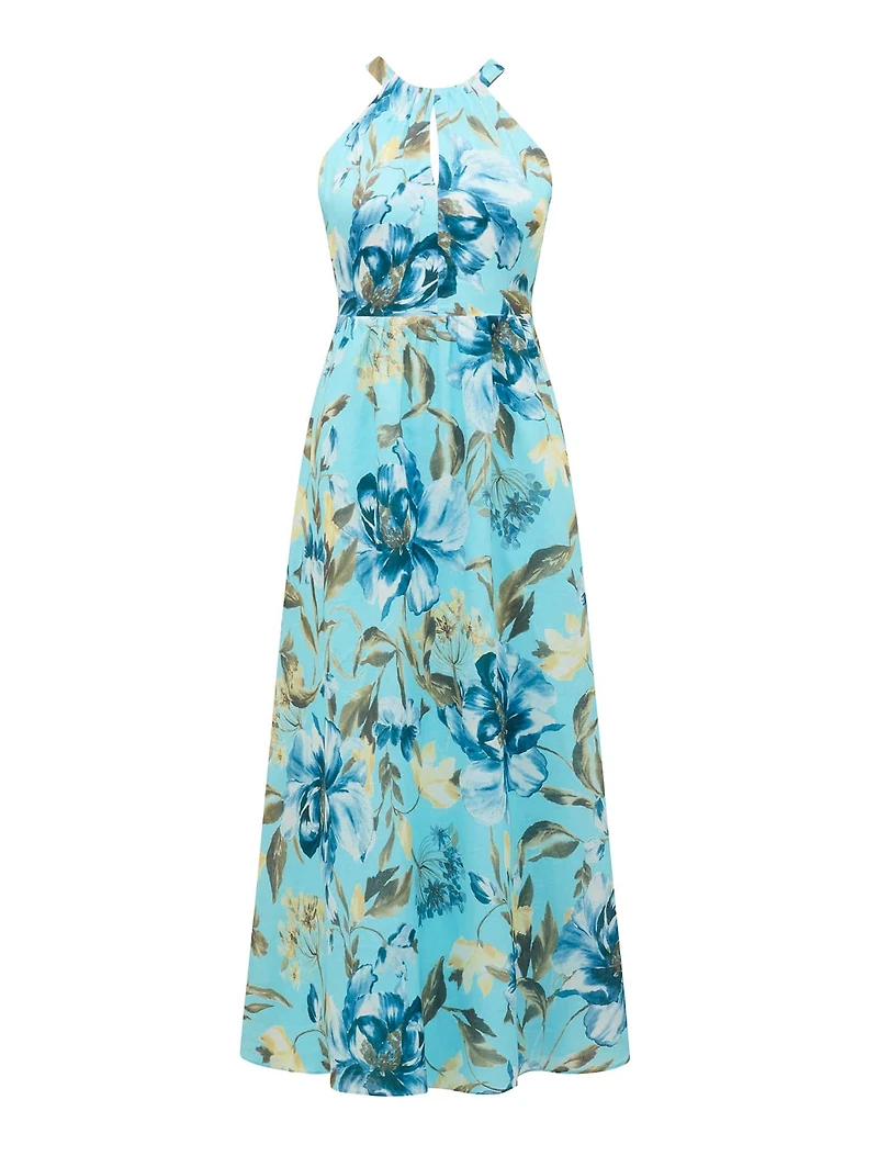 Dakota Printed Halter Midi Dress