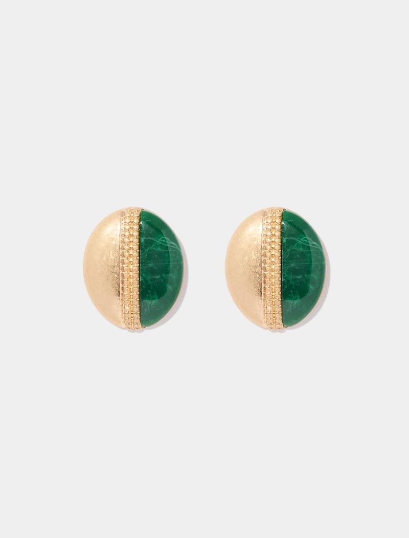 Signature Ember Enamel Stud Earrings