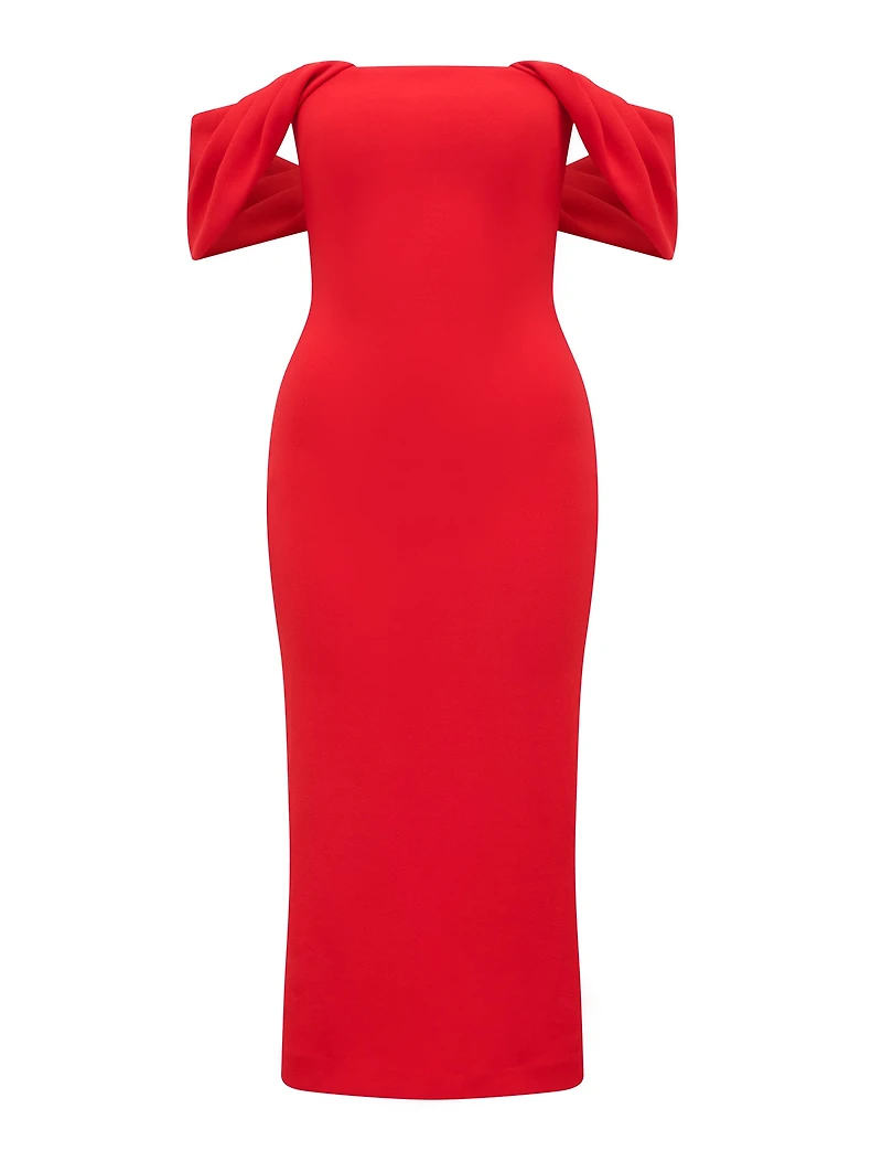 Jacinta Petite Off Shoulder Midi Dress