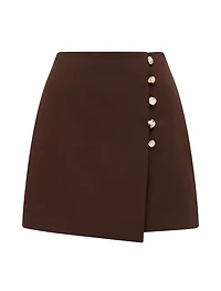Jinny Button Detail Wrap Skirt