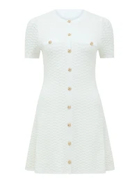 Rosa Stitch Interest Knit Mini Dress