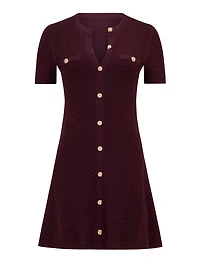 Rosa Stitch Interest Knit Mini Dress