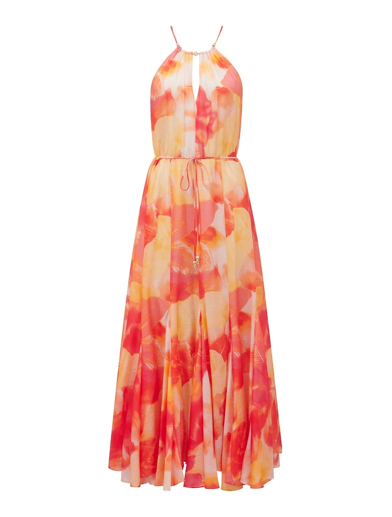 Casey Halter Godet Midi Dress