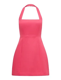 Stevie Halter Neck Linen Mini Dress