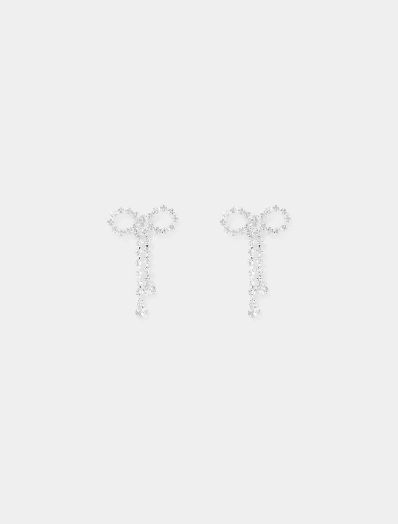 Cindy Crystal Bow Earring