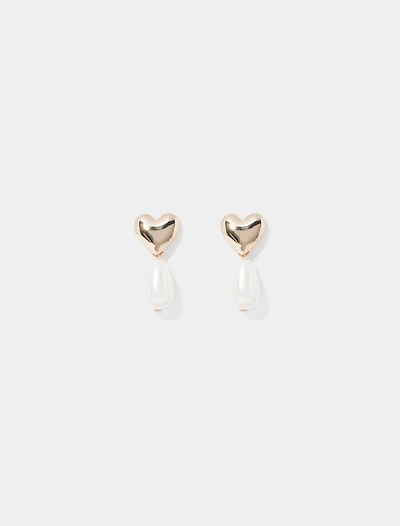 Pippa Pearl & Heart Earring
