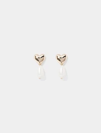 Pippa Pearl & Heart Earring