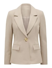 Lulu Gold-Button Blazer