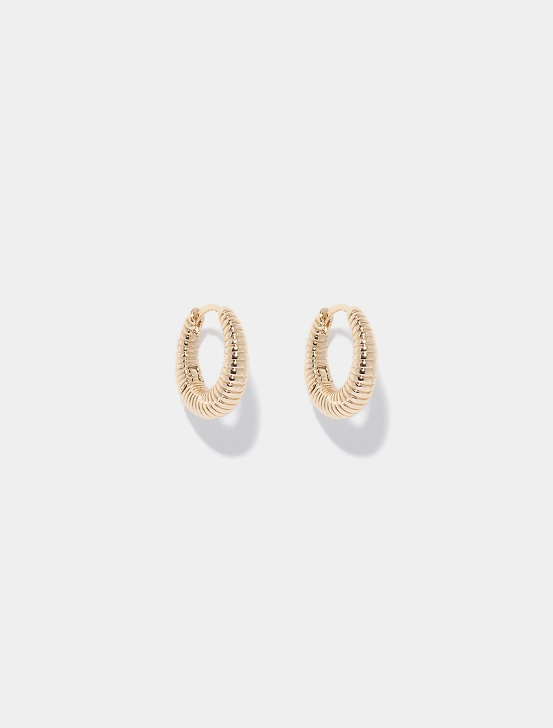 Polly Panel Hoop Earrings