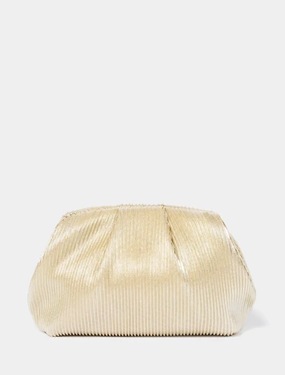 Pat Plisse Ruched Frame Clutch