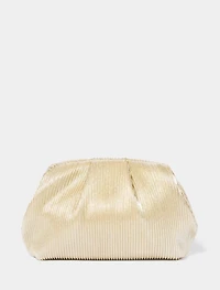 Pat Plisse Ruched Frame Clutch