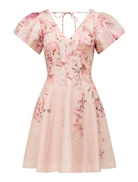 Camden Puff-Sleeve Mini Dress