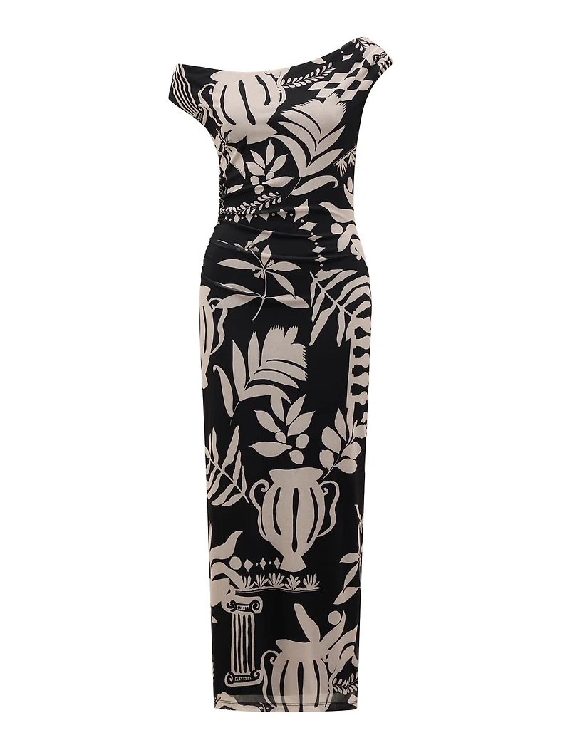 Gisella Tipped Mesh Midi Dress