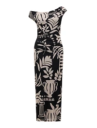 Gisella Tipped Mesh Midi Dress