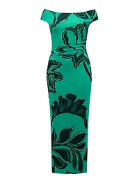 Gisella Tipped Mesh Midi Dress