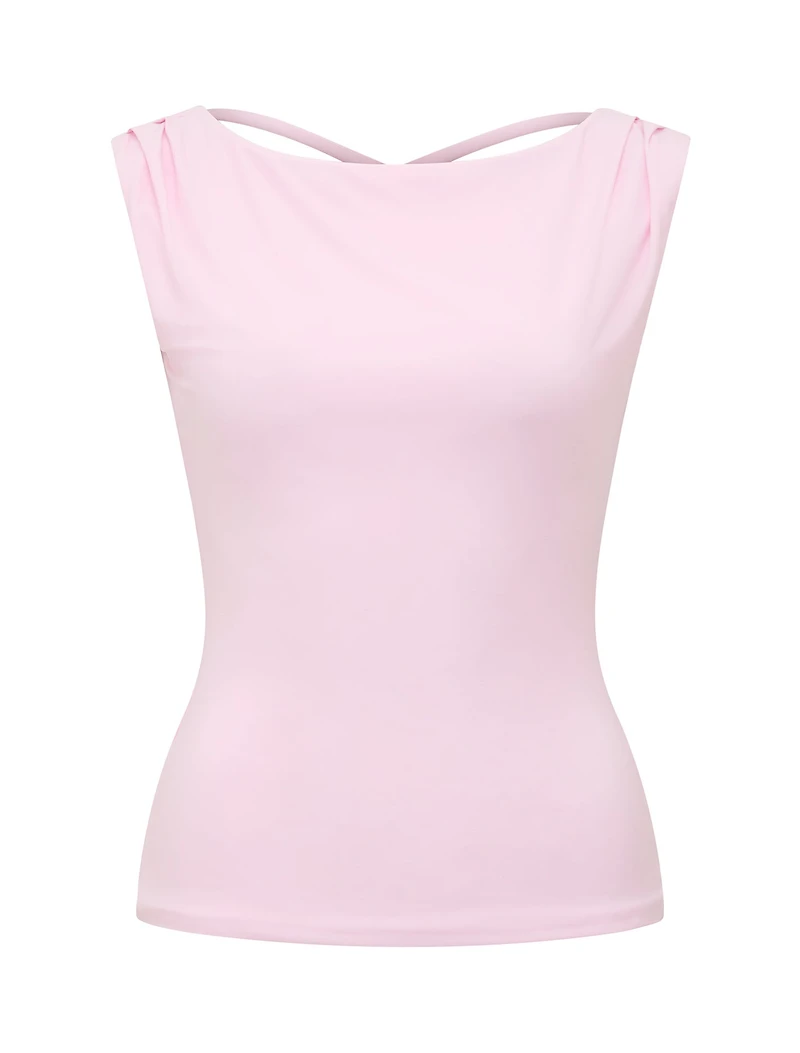 June Cowl Back Tank Top