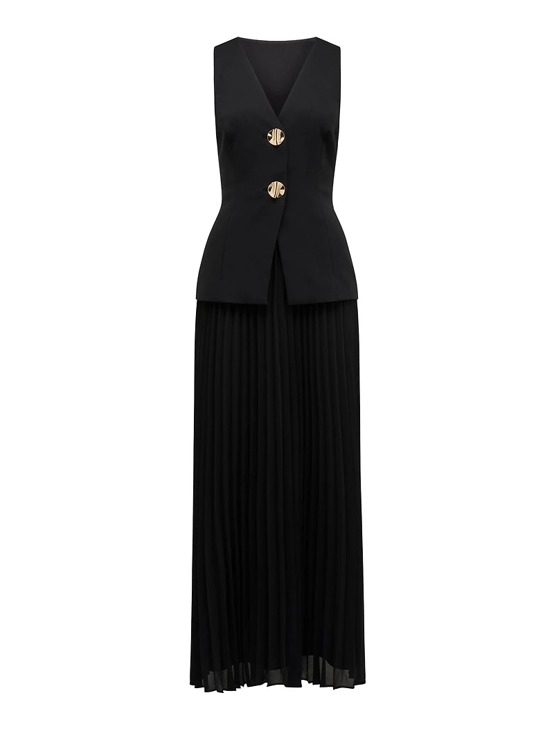 Larissa Pleated Vest Maxi Dress