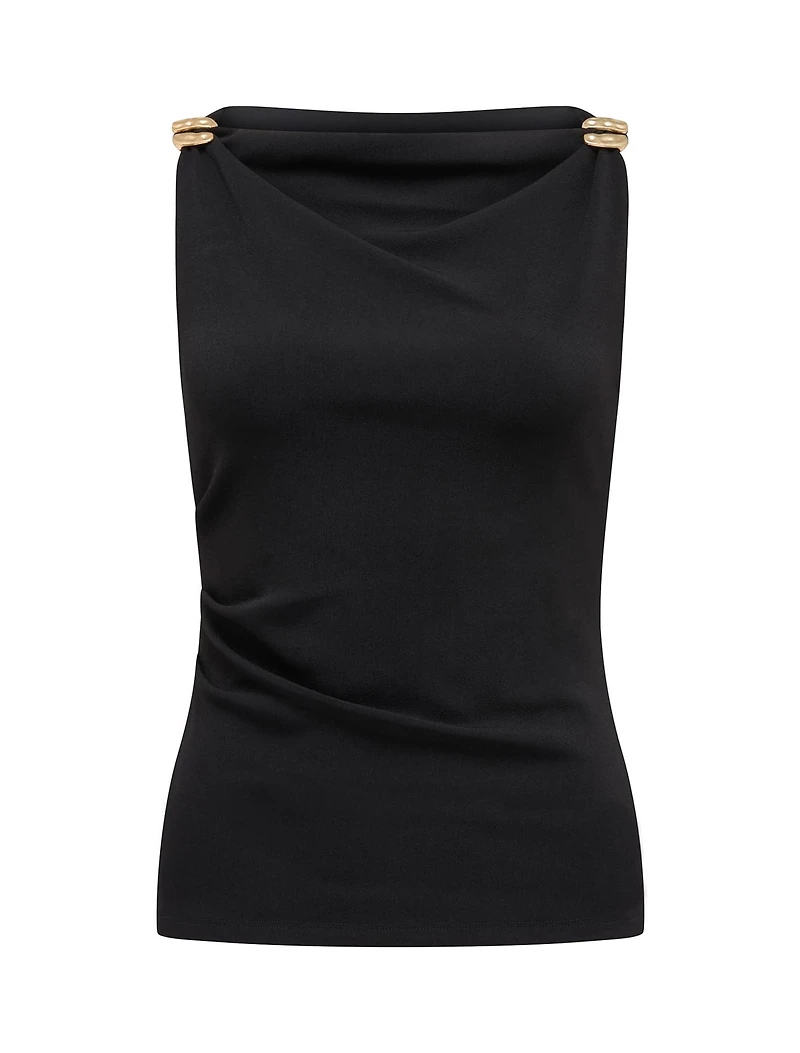Cleo Hardware Detail Cowl Top