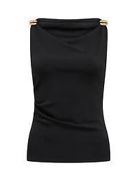 Cleo Hardware Detail Cowl Top