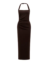 Georgie Halter Ruched Bodycon Dress