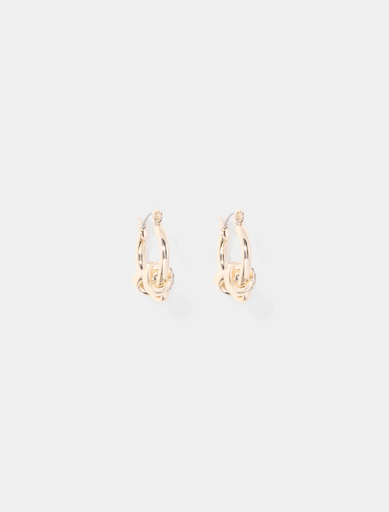 Daphne Stone Knot Hoop