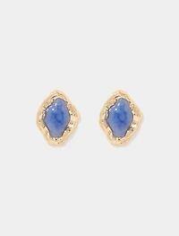 Signature Samara Organic Stone Stud Earrings