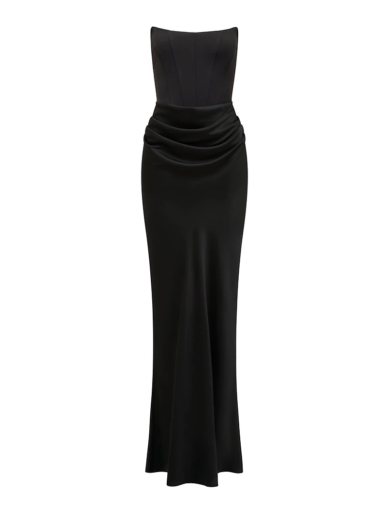 Isra Drape Strapless Maxi Dress