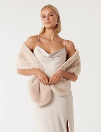 Laura Faux Fur Wrap