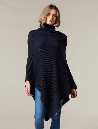 Ellie Roll Neck Poncho