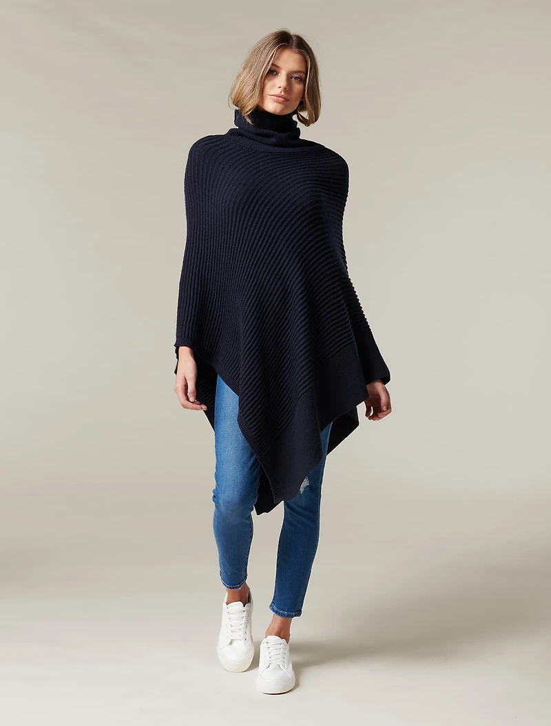Ellie Roll Neck Poncho