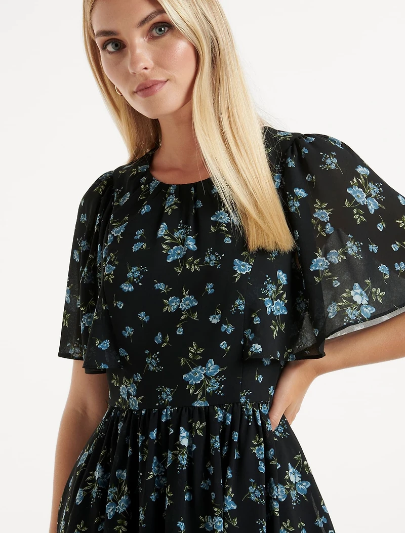 Kimmy Flutter Sleeve Mini Dress